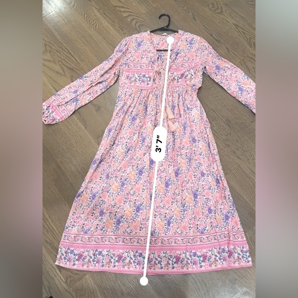 R. Vivimos floral midi dress XS cottagecore coquette girl boho bohemian b2 - Picture 5 of 5